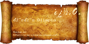 Órás Olimpia névjegykártya